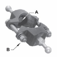 Ground Connector 2.5" c/w 1 25mm Ball Stud